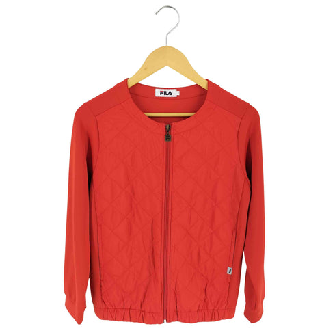 フィラ FILA キルティング ジップアップ ライト アウター レディース JPN:M