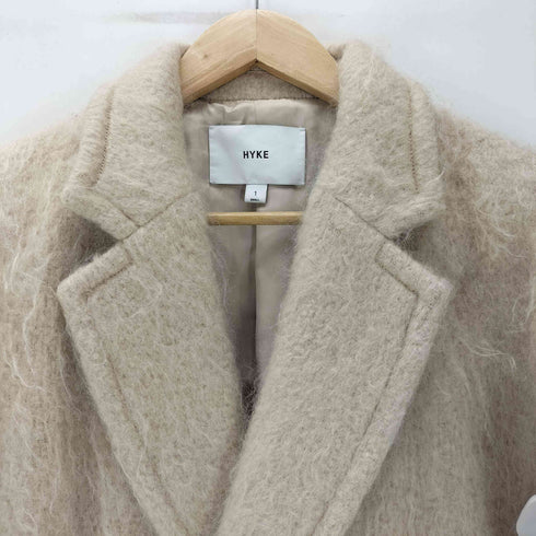 ハイク HYKE 22AW MOHAIR DOUBLE-BREASTED COAT ウールモヘヤ ダブルチェスター コート レディース JPN:1