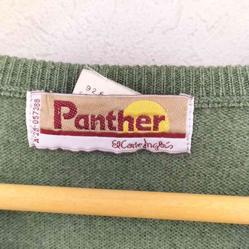 Panther ウールアクリルVネックニット メンズ