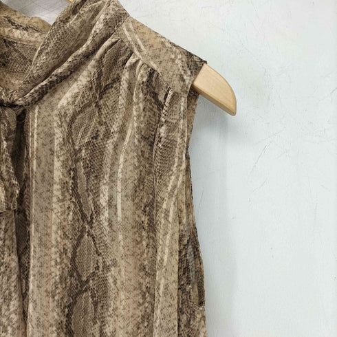 アダムエロペ Adam et Rope サテン楊柳アニマルブラウス レディース FREE