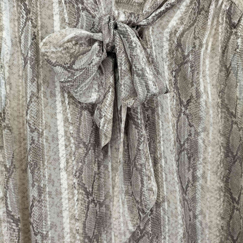 アダムエロペ Adam et Rope サテン楊柳アニマルブラウス レディース FREE