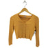 トッカ TOCCA V NECK SILK RIB Vネック シルク リブ カーディガン レディース M