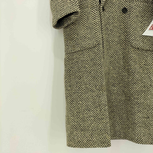 80s Vintage Peabody House ヘリンボーン センターベント ロング チェスターコート レディース 5/6