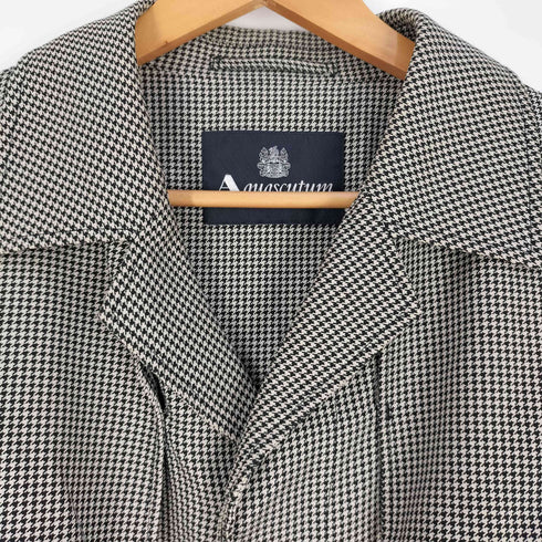 アクアスキュータム AQUASCUTUM 千鳥格子 コットン トレンチコート レディース EUR:40