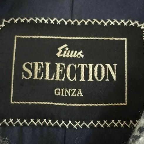 SELEVTION GINZA カシミヤ100% 千鳥格子 ステンカラーコート メンズ JPN:L