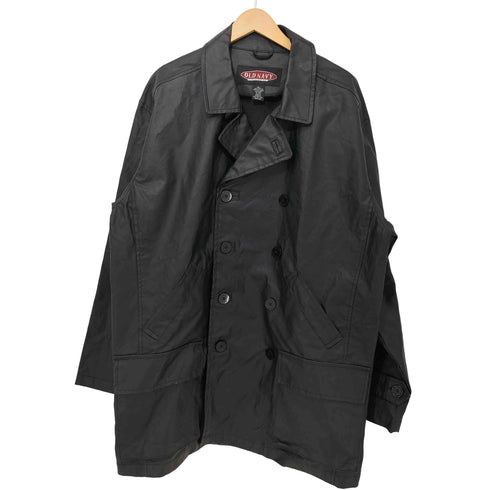 オールドネイビー OLD NAVY 90s PVC コーティング マルチポケット ダブルブレスト コットン ピーコート メンズ import:L