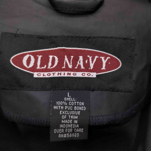オールドネイビー OLD NAVY 90s PVC コーティング マルチポケット ダブルブレスト コットン ピーコート メンズ import:L