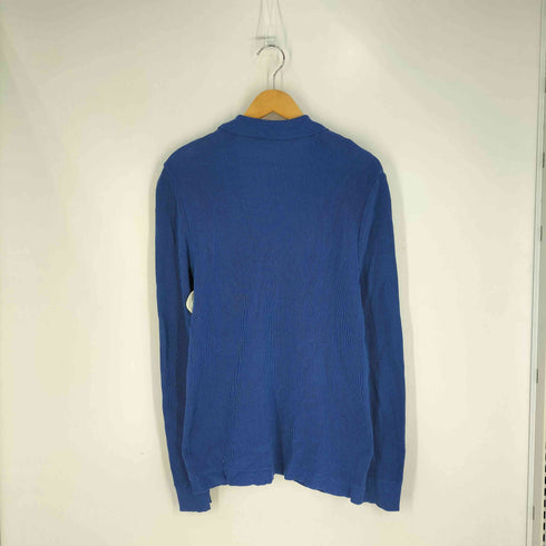 カルバンクライン CALVIN KLEIN オープンネック 畦編み コットンカーディガン メンズ import:L