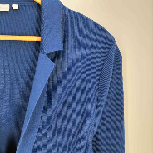 カルバンクライン CALVIN KLEIN オープンネック 畦編み コットンカーディガン メンズ import:L