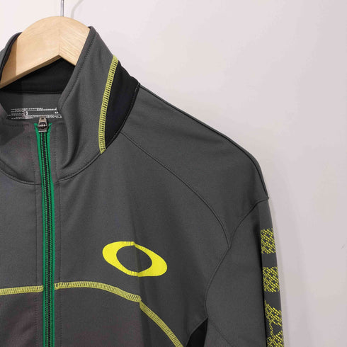 オークリー OAKLEY Y2K 刺繍 オーバル サムホール マルチカラー ジップアップ トラックジャケット メンズ import:S