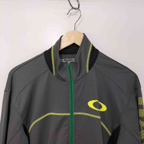 オークリー OAKLEY Y2K 刺繍 オーバル サムホール マルチカラー ジップアップ トラックジャケット メンズ import:S