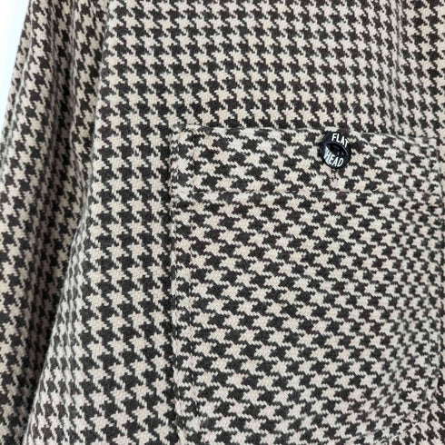 フラットヘッド FLAT HEAD 千鳥格子 チンスト レギュラーカラー ネルシャツ メンズ 40