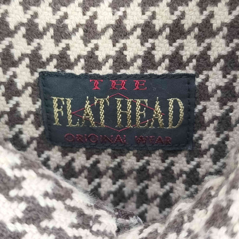 フラットヘッド FLAT HEAD 千鳥格子 チンスト レギュラーカラー ネルシャツ メンズ 40