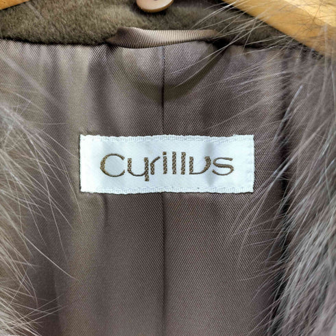 Cyrillus 襟ファー ロングコート レディース