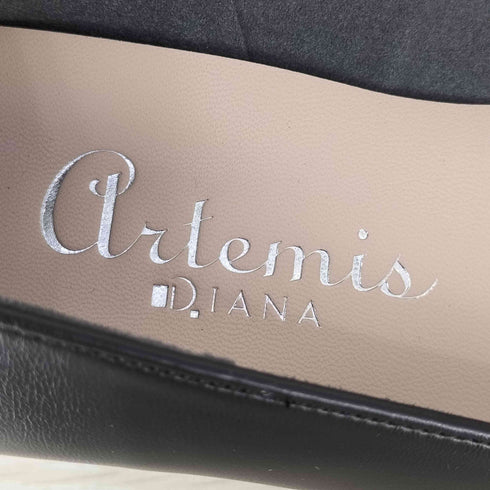 アルテミスバイダイアナ artemis by DIANA ポインテッドトゥ 型押し フェイクレザー ヒール パンプス レディース JPN:22.5
