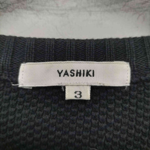 ヤシキ yashiki ショルダーボタン コットンニット レディース JPN:3