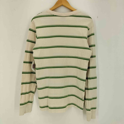 ナイキ NIKE 00s グレータグ ロゴ刺繍 ボーダー 長袖 Tシャツ Y2K メンズ import:L