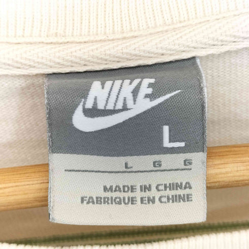 ナイキ NIKE 00s グレータグ ロゴ刺繍 ボーダー 長袖 Tシャツ Y2K メンズ import:L