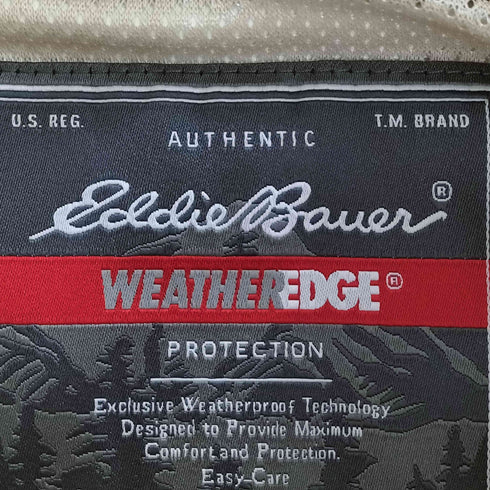 エディーバウアー Eddie Bauer 00S WEATHEREDGE リップストップ ダブルジップ フード内蔵 シェルジャケット メンズ import:M