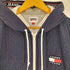 トミーヒルフィガー TOMMY HILFIGER パネルナイロン モノグラムロゴ スウェット ジップパーカー メンズ import:L