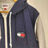 トミーヒルフィガー TOMMY HILFIGER パネルナイロン モノグラムロゴ スウェット ジップパーカー メンズ import:L