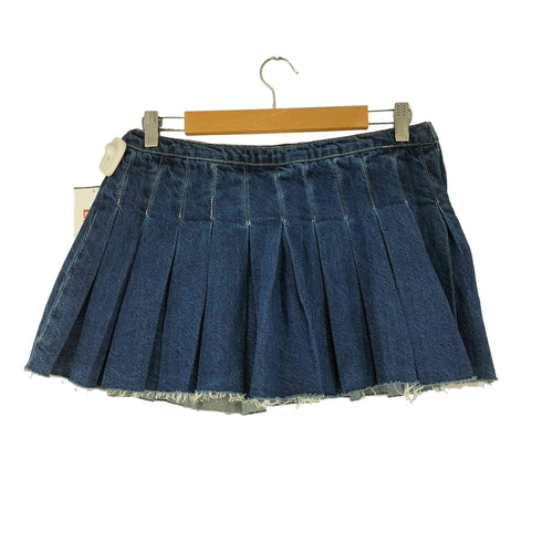 ザラ ZARA DENIM BOX PLEAT SKIRT レディース US XS