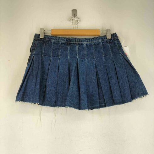 ザラ ZARA DENIM BOX PLEAT SKIRT レディース US XS