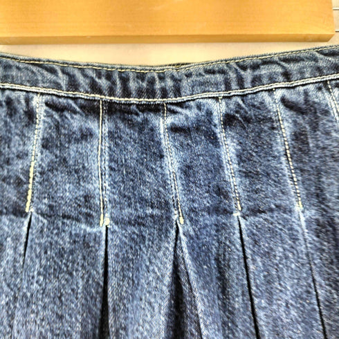 ザラ ZARA DENIM BOX PLEAT SKIRT レディース US XS
