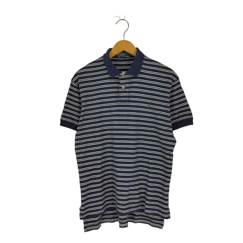 ポロバイラルフローレン Polo by RALPH LAUREN スモールポニー刺繍 ボーダーポロシャツ メンズ import:S