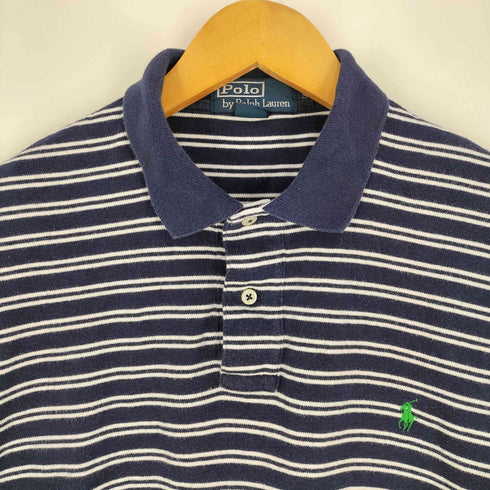 ポロバイラルフローレン Polo by RALPH LAUREN スモールポニー刺繍 ボーダーポロシャツ メンズ import:S