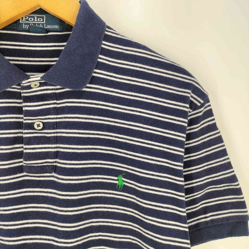 ポロバイラルフローレン Polo by RALPH LAUREN スモールポニー刺繍 ボーダーポロシャツ メンズ import:S