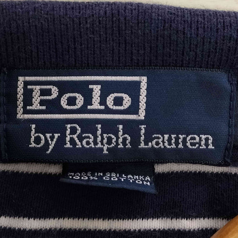 ポロバイラルフローレン Polo by RALPH LAUREN スモールポニー刺繍 ボーダーポロシャツ メンズ import:S