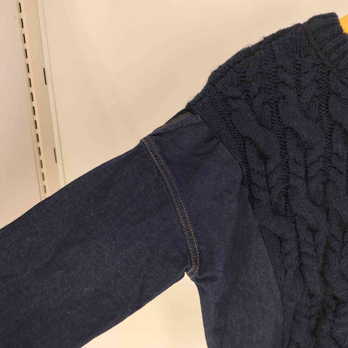 ザラ ZARA コントラスト ニット&デニム セーター レディース import:S