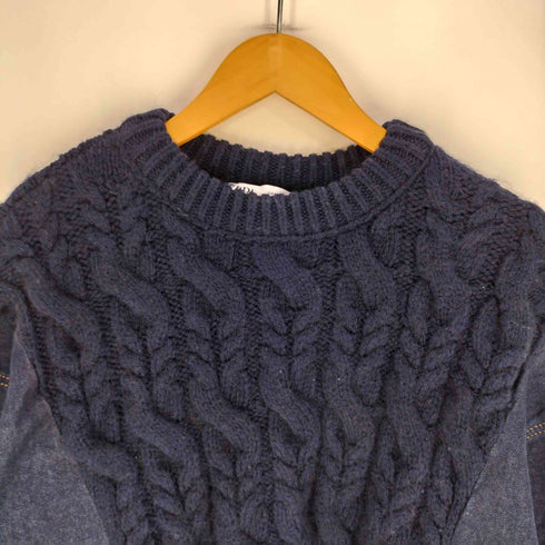 ザラ ZARA コントラスト ニット&デニム セーター レディース import:S