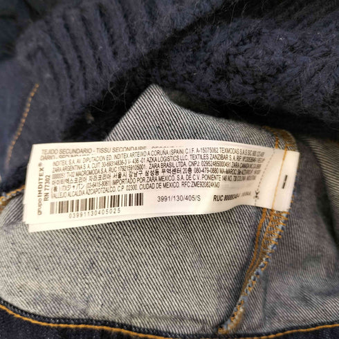 ザラ ZARA コントラスト ニット&デニム セーター レディース import:S