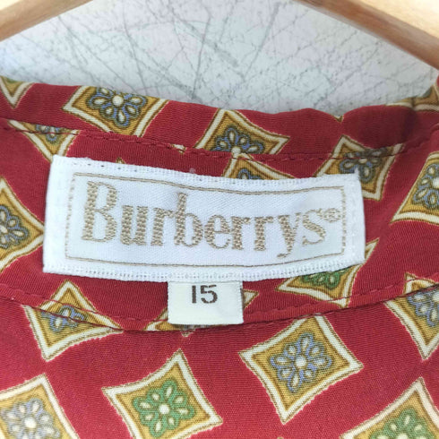 バーバリーズ BURBERRYS OLD 比翼総柄シャツ レディース 15