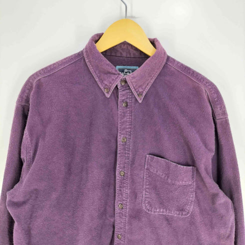 ウールリッチ WOOLRICH 90S 紺タグ USA製 シャモア クロス B.D. L/S シャツ メンズ import:XL