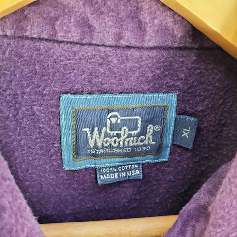 ウールリッチ WOOLRICH 90S 紺タグ USA製 シャモア クロス B.D. L/S シャツ メンズ import:XL