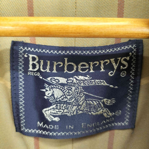 バーバリーズ BURBERRYS ENGLAND製 C100 裏地チェック柄 ダブルトレンチコート レディース