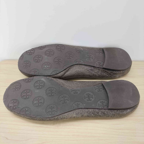 トリーバーチ TORY BURCH ロゴ ひび割れ加工 レザー バレエ シューズ フラット シューズ レディース 5M