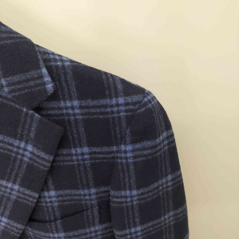 エディフィス EDIFICE カシミヤ シルク混 2B チェックテーラードジャケット メンズ JPN:44