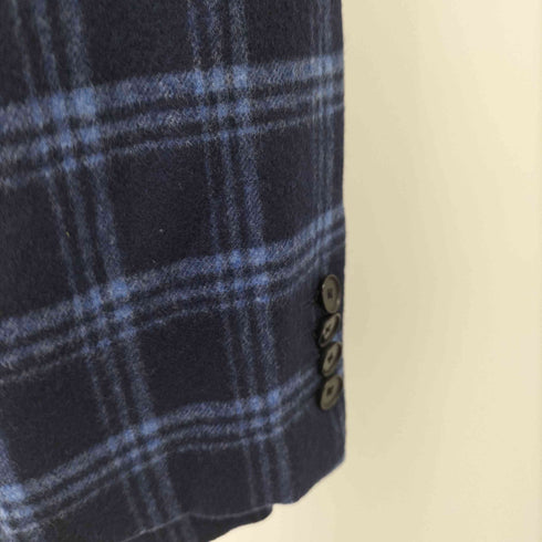 エディフィス EDIFICE カシミヤ シルク混 2B チェックテーラードジャケット メンズ JPN:44