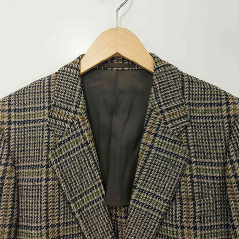 STANCER LANIFICIO CAMPORE 千鳥格子柄 カシミヤ混 2B 背抜き テーラードジャケット メンズ 94-84-165