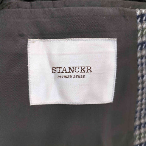 STANCER LANIFICIO CAMPORE 千鳥格子柄 カシミヤ混 2B 背抜き テーラードジャケット メンズ 94-84-165