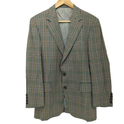 ビルブラス BILL BLASS チェック柄 総ウール 2B テーラードジャケット メンズ 90-78-165A4