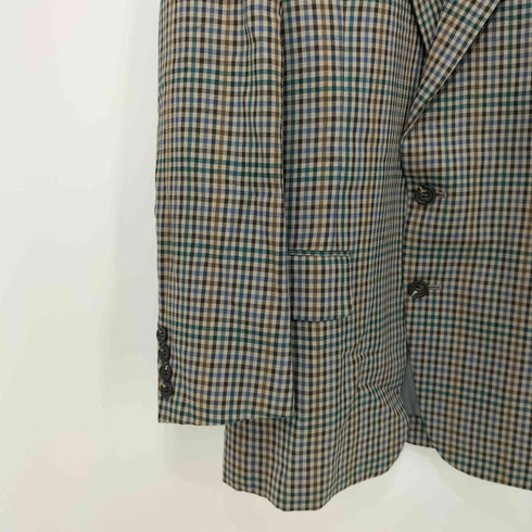 ビルブラス BILL BLASS チェック柄 総ウール 2B テーラードジャケット メンズ 90-78-165A4