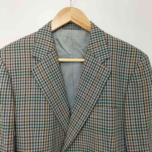 ビルブラス BILL BLASS チェック柄 総ウール 2B テーラードジャケット メンズ 90-78-165A4