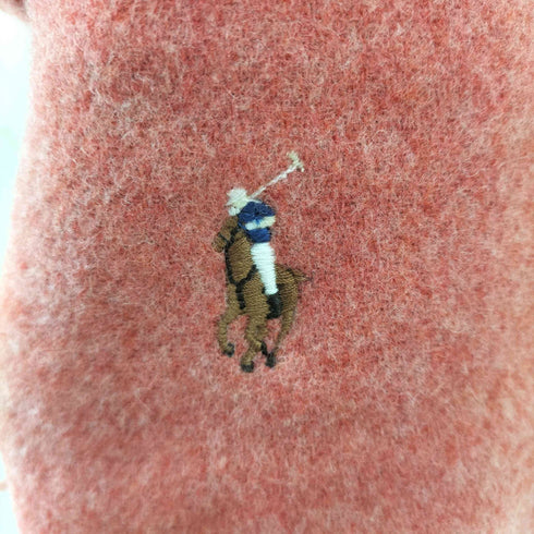 ポロラルフローレン POLO RALPH LAUREN ITALY製 ポニー刺繍 ウール フリンジマフラー メンズ