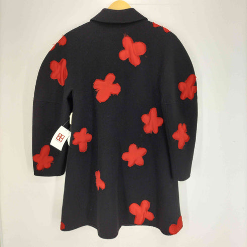 SHUSHU/TONG 19-20AW フラワー パッチ ウール ステンカラーコート レディース 6