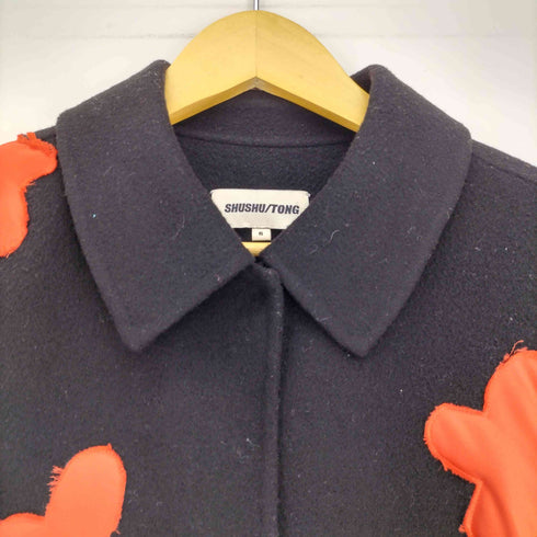SHUSHUTONG シュシュトン 19~20AW Flower Patch Wool Bal Collar Coat フラワー パッチ ウール ステンカラーコート レディース 6